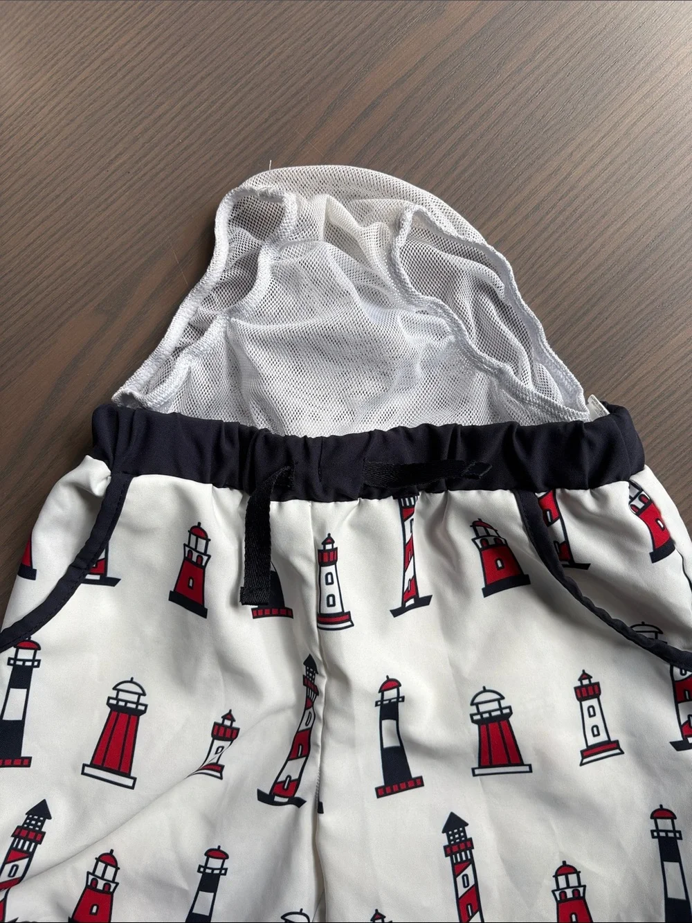 Monica + Andy like new swim trunk/rash guard set